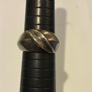 Sterling Silver Twisted Dome Ring